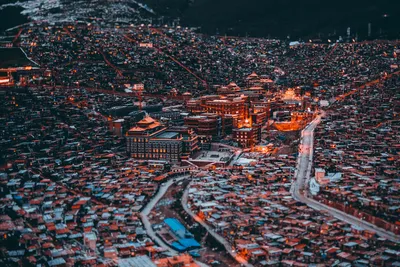 Tilt Shift Aerial Densely World Wallpaper 4K 3000x2000 Tilt-shift, Aerial, View, Of, A, Densely, Lit, Man-made, City, Night, Warm, Highlights, Gray, Brown, Landscape, QHD