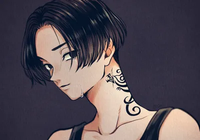 Serene Tokyo Wallpaper Abstract Wallpaper 4K 2000x1400 Hd, Desktop, Wallpaper, From, Tokyo, Revengers, Featuring, A, Stylized, Illustration, Character, Tattoo, Gray, Landscape, Full HD