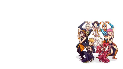 Anime Main Characters Jojo Abstract Wallpaper 4K 1920x1080 Hd, Anime, Desktop, Wallpaper, Featuring, The, Main, Characters, Jojo, 039, Bizarre, Adventure, White, Ultrawide, Full HD