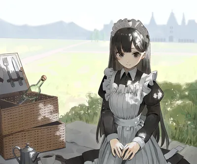 Maid Anime Girl Abstract Wallpaper 4K 2149x1791 Maid, Anime, Girl, Hd, Desktop, Wallpaper:, White, Square, Full HD