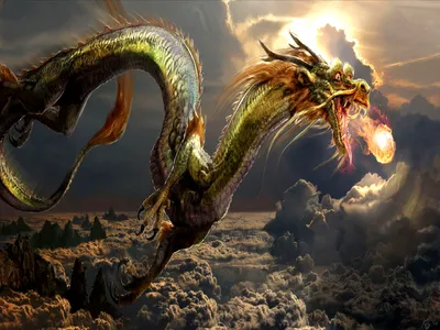 Majestic Dragon Breathing Fire Dramatic Fantasy Wallpaper 4K 1600x1200 Hd, Desktop, Wallpaper, Featuring, A, Majestic, Dragon, Breathing, Fire, Against, Dramatic, Sky, White, Gray, Landscape
