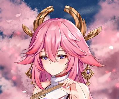 Yae Miko Guuji Genshin Games Wallpaper 4K 2332x1943 Yae, Miko, Guuji, (genshin, Impact), Video, Game, Desktop, White, Pink, Square, Full HD