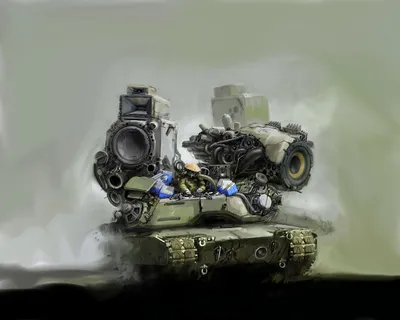 Unique Tank Creatively Transformed Speakers Abstract Wallpaper 4K 1920x1536 A, Unique, Hd, Desktop, Wallpaper, Featuring, Tank, Creatively, Transformed, Speakers, Musical, Elements, Gray, Square, Full HD