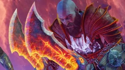 Fierce Kratos God War Games Wallpaper 4K 3840x2160 A, Fierce, Kratos, From, (god, Of, War, Ragnarök, Ragnar, Grips, His, Brown, Ultrawide, 4k