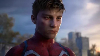 Close Spider Man Marvel World Wallpaper 4K 3840x2160 Hd, Wallpaper, Featuring, A, Close-up, Of, Spider-man, From, Marvel, 039, Game, Thoughtful, Gray, Ultrawide, 4k