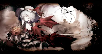 Remilia Scarlet Anime Abstract Wallpaper 4K 1918x1024 Remilia, Scarlet, Anime, Touhou, Hd, Desktop, Wallpaper, White, Ultrawide
