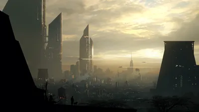 Sci City Skyline Towering World Wallpaper 4K 1920x1082 Hd, Pc, Desktop, Wallpaper, A, Sci‑fi, City, Skyline, Sci, Towering, Skyscrapers, Futuristic, Gray, Ultrawide, Full HD