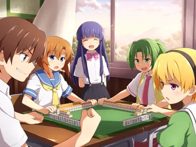 Calm Higurashi Wallpaper Abstract Wallpaper 4K 1920x1440 Hd, Pc, Desktop, Wallpaper/background:, Of, Higurashi, When, They, Cry, Anime, Characters, Playing, White, Landscape, Full HD