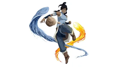 Korra Legend Anime Midair Bending Abstract Wallpaper 4K 1920x1080 Korra, The, Legend, Of, Anime, Hd, Pc, Desktop, Midair, Bending, Water, White, Ultrawide, Full HD