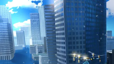 Anime Cityscape Glass World Wallpaper 4K 2480x1396 Hd, Pc, Desktop, Wallpaper/background:, Anime, Cityscape, With, Glass, Skyscrapers, Rising, Over, Water, Brown, Blue, Ultrawide, Full HD