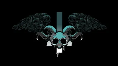 Crisp Binding Wallpaper Black/Dark Wallpaper 4K 1920x1080 Hd, Wallpaper, For, The, Binding, Of, Isaac, Rebirth, Featuring, Stylized, Skull, White, Pink, Purple, Ultrawide, Full HD