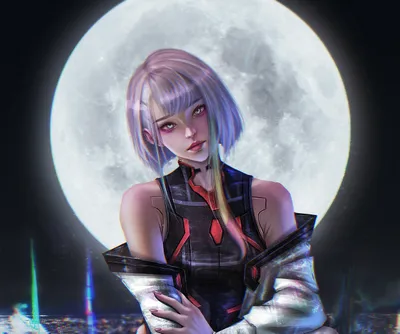 Detailed Anime Lucy Space Wallpaper 4K 2603x2169 A, Detailed, Hd, Anime, Wallpaper, Of, Lucy, From, Cyberpunk, Edgerunners, Featuring, Her, White, Square, QHD