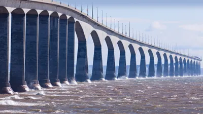 Confederation Bridge Prince World Wallpaper 4K 3840x2160 Confederation, Bridge, Prince, Edward, Island, Canada, Gray, White, Ultrawide, 4K
