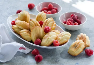 Moody Still Wallpaper Abstract Wallpaper 4K 4072x2832 A, 4k, Ultra, Hd, Still, Life, Of, Golden, Madeleines, Fresh, Raspberries, Arranged, White, Landscape