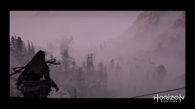 Misty Aloy Wallpaper Nature Wallpaper 4K 1920x1080 Aloy, From, Horizon, Zero, Dawn, Overlooking, A, Misty, Mountainous, Landscape, Desktop, Video, Gray, Ultrawide, Full HD