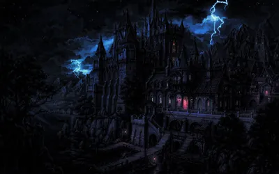 Moody Dark Wallpaper Fantasy Wallpaper 4K 2560x1600 Dark, Fantasy, Dracula's, Castle, With, Jagged, Gothic, Spires, Dracula, 039, Glowing, Windows, Brown, Ultrawide, QHD