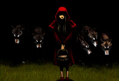 Dark Fantasy Depicting Red Black/Dark Wallpaper 4K 3508x2388 A, Dark, Fantasy, Hd, Desktop, Wallpaper, Depicting, Red, Riding, Hood, Hooded, Cloak, Brown, Landscape, QHD