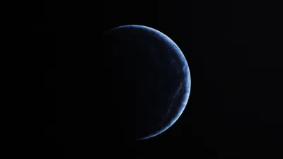 Vibrant Blue Wallpaper Space Wallpaper 4K 3840x2160 A, Stunning, Hd, Desktop, Wallpaper:, Featuring, Blue, Planet, Against, Dark, Backdrop, Evoking, Gray, Brown, Ultrawide, 4k