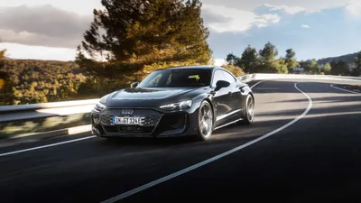 Bold Tron Wallpaper Nature Wallpaper 4K 3840x2160 Hd, Desktop, Wallpaper, Of, An, Audi, Rs, E-tron, Driving, Scenic, Road, Surrounded, White, Gray, Ultrawide, 4K