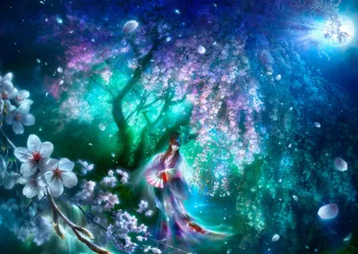 Moody Fantasy Wallpaper Nature Wallpaper 4K 1598x1136 A, Fantasy, Hd, Desktop, Wallpaper:, Featuring, An, Oriental, Scene, Moonlit, Sky, Vibrant, Red, Gray, Landscape