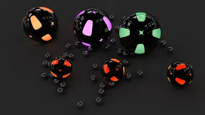 Cgi Abstract Black Abstract Wallpaper 4K 2560x1440 Hd, Pc, Desktop, Wallpaper, Featuring, Cgi, 3d, Abstract, Black, Balls, Colorful, Glowing, White, Gray, Ultrawide, QHD