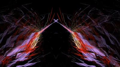 Epic Abstract Wallpaper Abstract Wallpaper 4K 3840x2160 Abstract, Digital, Art, With, Vibrant, Flowing, Colors, Forming, Symmetrical, Patterns, Against, Black, Ultrawide, 4K