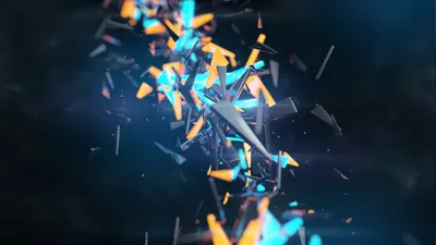 Crisp Cool Wallpaper Black/Dark Wallpaper 4K 2560x1440 Hd, Desktop, Wallpaper:, Featuring, A, Cool, Explosion, Of, Vibrant, Blue, Orange, Shards, Purple, Teal, Ultrawide, QHD