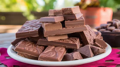 Golden Vibrant Wallpaper Abstract Wallpaper 4K 2912x1632 A, Vibrant, Hd, Desktop, Wallpaper, Featuring, Delicious, Assortment, Chocolate, Bars, Stacked, Plate, Brown, Ultrawide, QHD