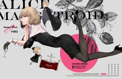 Thigh Highs Blonde Black Dress Black/Dark Wallpaper 4K 3600x2336 Thigh, Highs, Blonde, Black, Dress, High, Heels, Glove, Alice, Margatroid, Anime, Touhou, White, Gray, Ultrawide, QHD