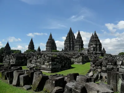 Ancient Hindu Prambanan Temple Ruins Nature Wallpaper 4K 4000x3000 4k, Ultra, Hd, Image, Of, The, Ancient, Hindu, Prambanan, Temple, Ruins, Showcasing, Gray, Pink, Landscape