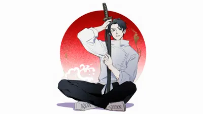 Anime Character Yuta Okkotsu Abstract Wallpaper 4K 3840x2160 Anime, Character, Yuta, Okkotsu, From, Jujutsu, Kaisen, Holding, Sword, Red, White, Desktop, Ultrawide, 4K
