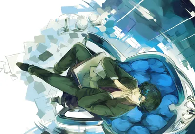 Moody Stylized Wallpaper Abstract Wallpaper 4K 2790x1920 Stylized, Illustration, Of, Sherlock, Holmes, From, The, Tv, Show, Series, Reclining, Blue, White, Landscape, QHD