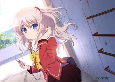 Anime Character Nao Tomori Abstract Wallpaper 4K 4040x2900 Anime, Character, Nao, Tomori, From, Charlotte, With, Blue, Eyes, White, Hair, Wearing, Gray, Landscape, 4k