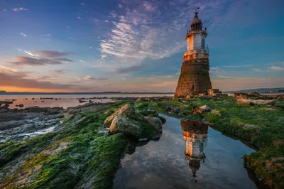 Man Lighthouse Building Rocky Shore World Wallpaper 4K 2048x1360 Hd, Pc, Desktop, Wallpaper, Background, Man-made, Lighthouse, Building, Rocky, Shore, Under, Colorful, Brown, Gray, Ultrawide, Full HD