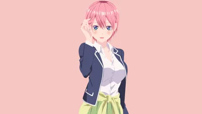 Bright Minimalist Wallpaper Minimal Wallpaper 4K 5334x3000 Minimalist, Ichika, Nakano, Anime, The, Quintessential, Quintuplets, Desktop, White, Ultrawide, 4k