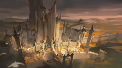 Fantasy City Sprawling Fortress Metropolis Nature Wallpaper 4K 1920x1080 Hd, Pc, Desktop, Wallpaper/background:, Fantasy, City, Sprawling, Fortress-metropolis, White, Towers, Brown, Gray, Ultrawide, Full HD