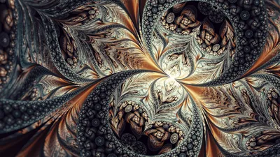 Dreamy Abstract Wallpaper Abstract Wallpaper 4K 2560x1440 Abstract, Fractal, Design, With, Intricate, Swirling, Patterns, In, Metallic, Shades, Rendered, Desktop, Gray, Ultrawide, QHD