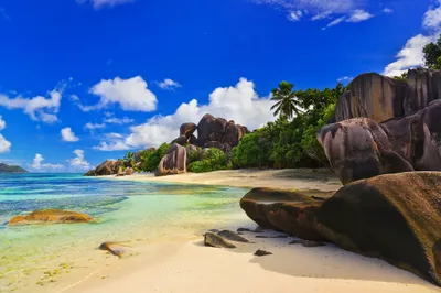 Epic Tropical Wallpaper Nature Wallpaper 4K 4246x2827 A, Stunning, Tropical, Beach, In, Seychelles, Featuring, Soft, Sand, Crystal-clear, Water, Palm, Red, Ultrawide, 4k