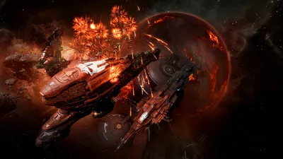 Spaceship Space Video Game Eve Space Wallpaper 4K 1920x1080 Spaceship, Space, Video, Game, Eve, Online, Hd, Desktop, Brown, Red, Ultrawide, Full HD