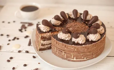 Chocolate Pastry Cake Abstract Wallpaper 4K 1920x1181 Hd, Desktop, Wallpaper, Of, A, Chocolate, Pastry, Cake, Whipped, Cream, Decorations, Accompanied, White, Ultrawide, Full HD