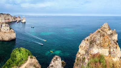 Vibrant Rock Wallpaper Nature Wallpaper 4K 1920x1080 Rock, Formations, On, The, Sea, In, Portugal, White, Ultrawide, Full HD