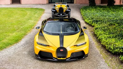 Sleek Vibrant Wallpaper Cars Wallpaper 4K 3840x2160 Hd, Wallpaper, Featuring, A, Vibrant, Yellow, And, Black, Bugatti, Chiron, Super, Sport, Gray, Ultrawide, 4k