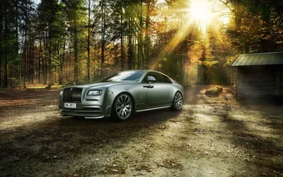 Dreamy Rolls Wallpaper Nature Wallpaper 4K 2560x1600 A, Rolls-royce, Parked, Near, Cabin, In, Forest, Sunbeams, Streaming, Through, Trees, Captured, White, Gray, Ultrawide, QHD
