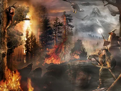Captivating Hobbit Unexpected Nature Wallpaper 4K 1600x1200 A, Captivating, Hd, Wallpaper, From, The, Hobbit, An, Unexpected, Journey, Featuring, Gray, Landscape