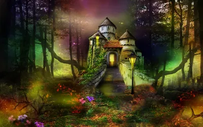Sleek Mystical Wallpaper Nature Wallpaper 4K 2560x1600 Hd, Desktop, Wallpaper, Featuring, A, Mystical, Castle, In, Enchanted, Forest, Setting, Colorful, Gray, Brown, Ultrawide, QHD