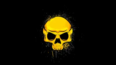 Sleek Dark Wallpaper Black/Dark Wallpaper 4K 3840x2160 Dark, 4k, Ultra, Hd, Pc, Desktop, Wallpaper, Bold, Yellow, Skull, Paint, Splatters, Purple, Ultrawide