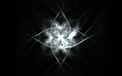 Radiant Abstract Wallpaper Black/Dark Wallpaper 4K 1920x1200 Abstract, Black, Design, With, Glowing, Intricate, Light, Patterns, Forming, Symmetrical, Star-like, Shape, White, Gray, Ultrawide, Full HD