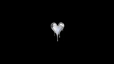 Vivid Centered Wallpaper Black/Dark Wallpaper 4K 3840x2160 4k, Ultra, Hd, Pc, Desktop, Wallpaper:, Centered, Dripping, Silver, Heart, Solid, Black, Ultrawide