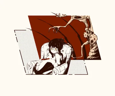 Epic Miko Wallpaper Abstract Wallpaper 4K 2894x2412 Hd, Pc, Desktop, Wallpaper, Featuring, Miko, Yotsuya, From, Anime, Mieruko-chan, Depicted, Sitting, White, Brown, Square, QHD