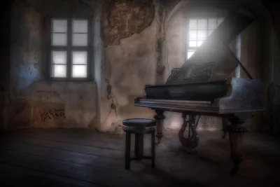 Vibrant Dark Wallpaper Black/Dark Wallpaper 4K 2048x1368 Hd, Pc, Desktop, Wallpaper, Featuring, A, Dark, Moody, Room, Grand, Piano, Illuminated, White, Gray, Landscape, Full HD